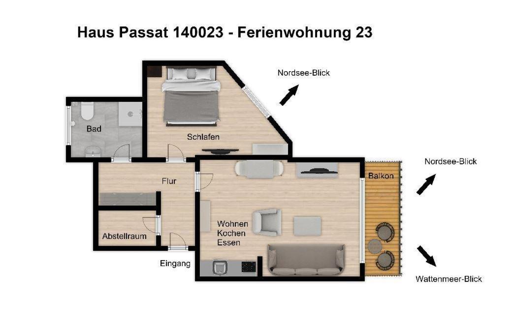 Haus Passat Ferienwohnung 23 Вангероге Екстериор снимка